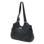 ハンドバッグ METAL LABEL FAUX LEATHER BAG