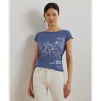 tシャツ コットンブレンド ジャージー グラフィック Tシャツ レディース