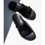 サンダル コンフォート ダブルモンク ストラップ カバード レザーサンダル / UNISEX メンズ