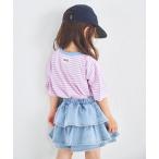 tシャツ ビックシルエット バックタグ付き カラーボーダー 半袖Tシャツ キッズ 子供服 男の子 女の子