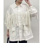 ベスト ジレ 「crinkle」 fringe M65 jacket レディース