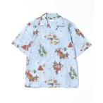 「PRADA」 半袖シャツ S ブルー メンズ