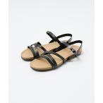 サンダル BLUE/クッションフラットサンダル レディース