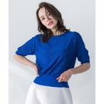 ニット セーター ミニスパンコールクループルオーバー「手洗い可能」 レディース