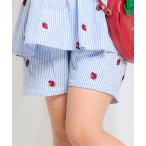 パンツ 「セットアップ可/ジュニア対応」いちご・フラワー柄刺繍ショートパンツ キッズ 子供服 男の子 女の子