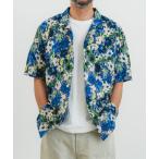 シャツ 60ローン花柄ptオープン半袖シャツ メンズ