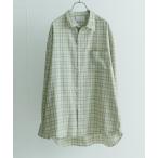 ショッピングトーマス 「THOMAS MASON」 長袖ネルシャツ「URBAN RESEARCHコラボ」 MEDIUM グリーン メンズ