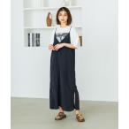 ワンピース ダブルフロントワッシャーキャミワンピース