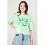 tシャツ ヘムレースTシャツ レディース