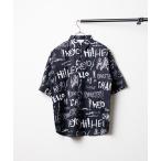 シャツ 「Bling leads」レギュラーカラー　オーバーサイズアロハシャツ メンズ レディース