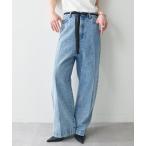ジーンズ デニム デニムパンツ センタープレスデニムパンツ レディース