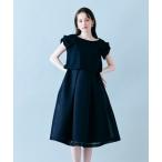 ワンピース リボンスリーブワンピース