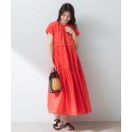 ワンピース F by ROSSO　コットンボイルタックティアードワンピース