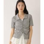 tシャツ フロントギャザーZIPTEE　497343 レディース