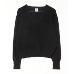 [RNA-N] V шея вязаный - черный женский 