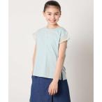 tシャツ 「カットソー人気NO.1」「接触冷感/ジメジメ対策/毛玉になりにくい/安心の綿100％」「100-160」シアーギンガムフレアスリーブＴシャ