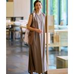 ワンピース 「Oggi8月号掲載/接触冷感/洗える」ツイストコットンプレーティング スリーブレスワンピース