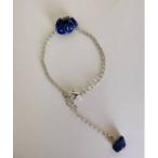 ブレスレット 「Lapis note」ワンポイントさざれ石ブレスレッド レディース メンズ