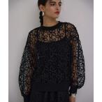 tシャツ Embroidery Cord Sheer P/O レディース