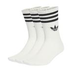 靴下 adidas 3S CREW S 3P / アディダス 3 ストライプ クルー ソックス 3P メンズ レディース