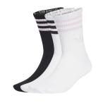 靴下 adidas 3S CREW S 3P / アディダス 3 ストライプ クルー ソックス 3P メンズ レディース