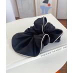 シュシュ パイピング サテン シュシュ