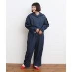 ショッピングジャンプスーツ オールインワン ライトオンスデニム フリルセーラージャンプスーツ レディース