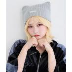 ニット帽 ニットキャップ Whinny/クツロギネコパンチ帽 レディース メンズ