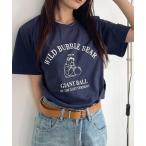 tシャツ 「Good Riddance」古着風 ベア プリント Tシャツ レディース