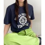 tシャツ 「Good Riddance」シルクスクリーン カレッジロゴ Tシャツ レディース