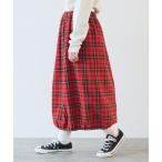 スカート Recycle CHECK バルーンスカート