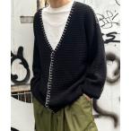 [BROKEN BASE] вязаный кардиган LARGE черный мужской 