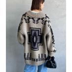 ショッピングカウチン 「PENDLETON」 ニットカーディガン L ベージュ レディース