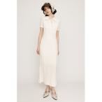 ワンピース BACK OPEN CUT JQ L/OP バック オープン カット ジャガード ロング ワンピース 半袖 夏服