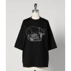 ショッピング半袖 tシャツ 「LOEFF」スリーピング キャット Tシャツ UNISEX レディース メンズ
