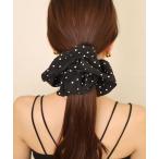 シュシュ ドット パイピング フリル シュシュ