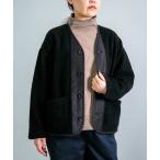 カーディガン 「OMNIGOD womens / オムニゴッド」 リサイクルウールパイル ミリタリーカーディガン レディース