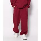 ショッピングforever21 「Have a good time」 イージーパンツ MEDIUM レッド レディース