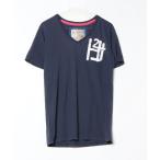 「HYDROGEN」 半袖Tシャツ L ネイビー メンズ