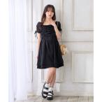ワンピース 袖2WAYシャーリングリボンワンピース キッズ 子供服 女の子