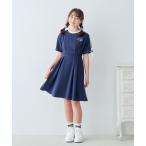 ワンピース 袖ライン リボンワンピース キッズ 子供服 女の子