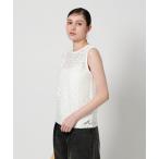 tシャツ ラッセルレース ノースリーブトップス -ウォッシャブル- レディース