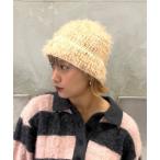 ショッピングハット 帽子 ハット 手編み MIXニット ハット レディース