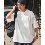 tシャツ 「THE CRAFT CREW PRODUCTS」ファンクショナルファブリック ロゴ刺繍 ビッグシルエット ラグランスリーブワッフル半袖Tシ
