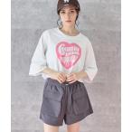 tシャツ クロップド ハートロゴ Tシ�