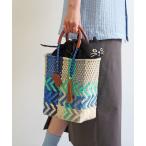 かごバッグ カゴバッグ WOVEN (ウーヴン) / メキシコ製 メルカドバッグ × キャンバスねこ2WAYバッグ