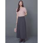 ショッピングロングスカート スカート ランダムプリーツロングスカート