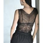タンクトップ ノースリーブ アヴァンギャルドレースタンク レディース