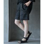 パンツ エンボスハーフパンツ レディース