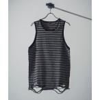 ショッピングタンクトップ タンクトップ クラッシュ ダメージ加工 ロング丈 レイヤード タンクトップ メンズ レディース